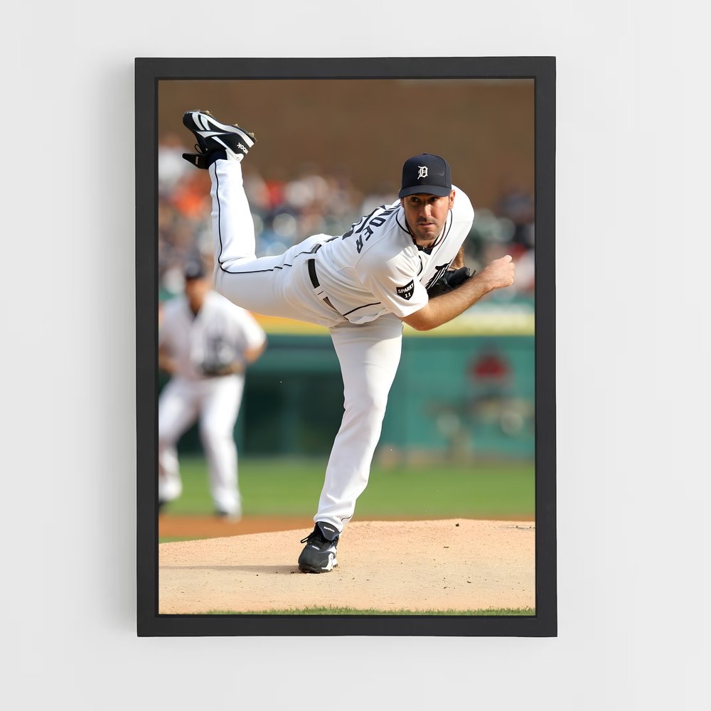 Poster Le Lancer de Verlander – affiche Baseball (vue 2)